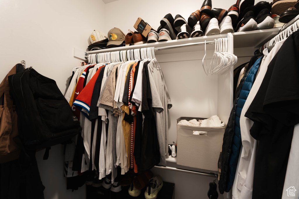 View of spacious closet