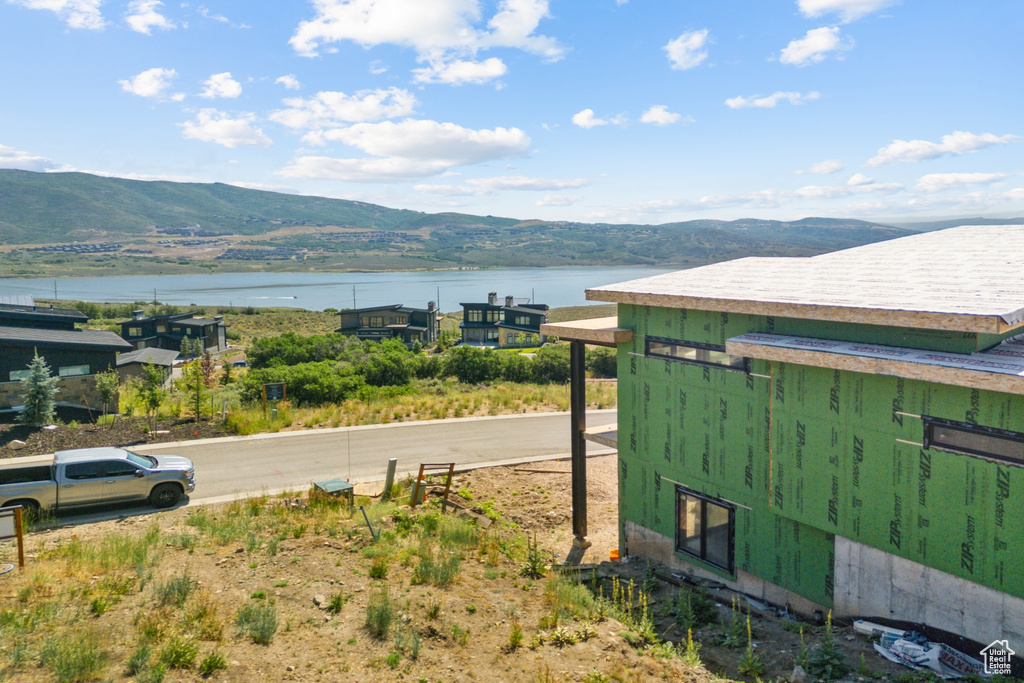 Mountain view with a water view