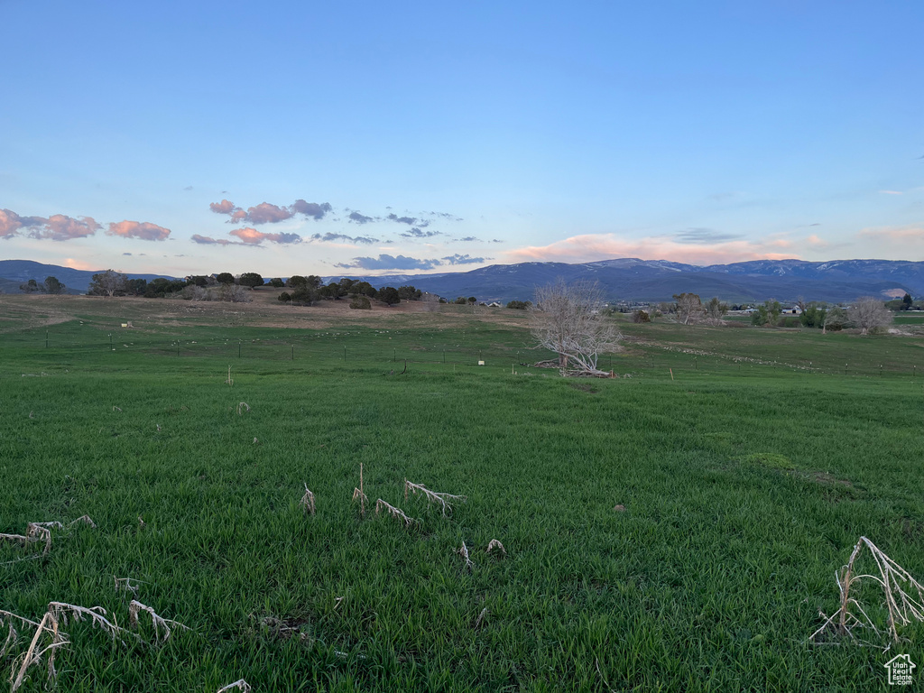 Mountain view with a rural view