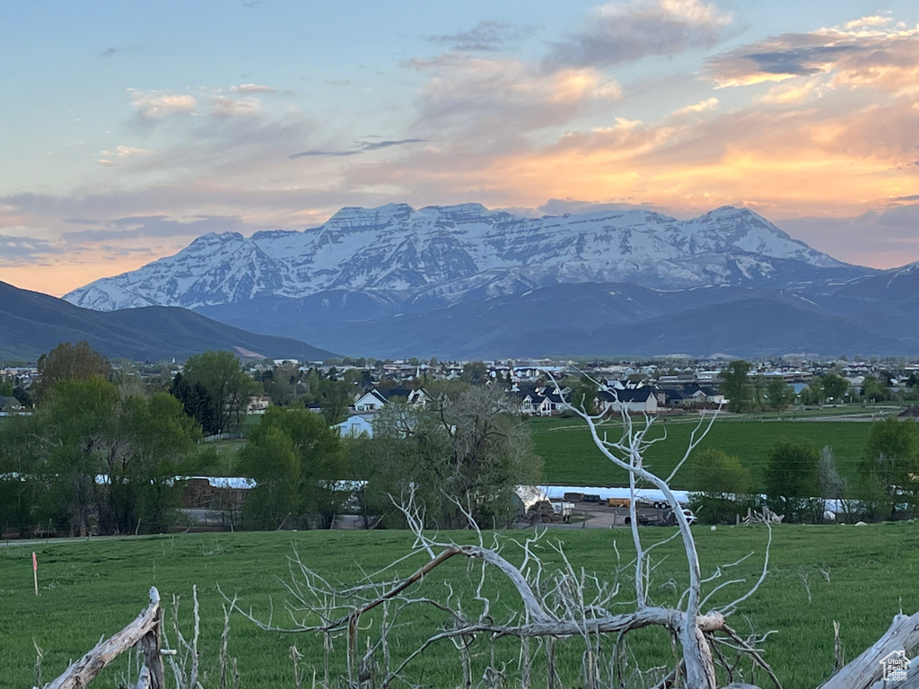 Mountain view featuring a rural view