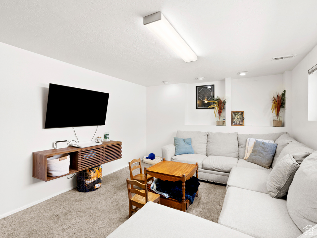 View of carpeted living room