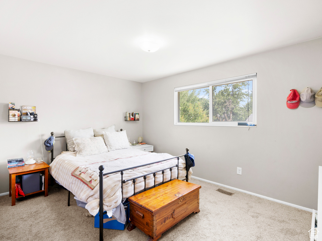 View of carpeted bedroom