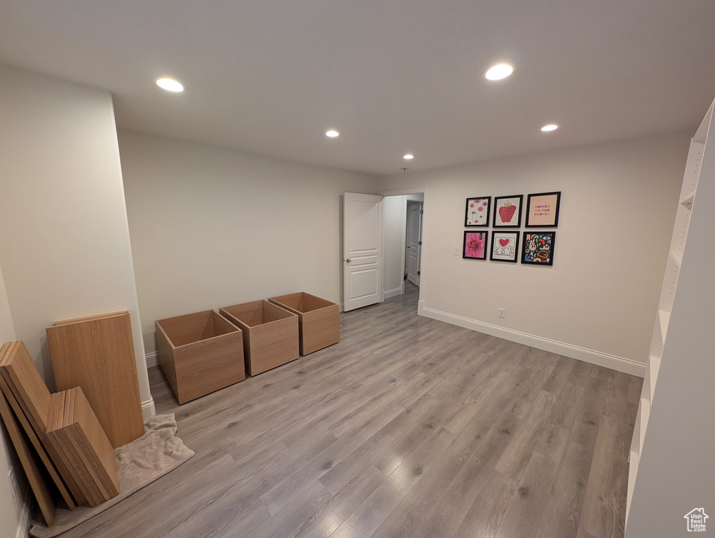 Interior space featuring light wood-type flooring