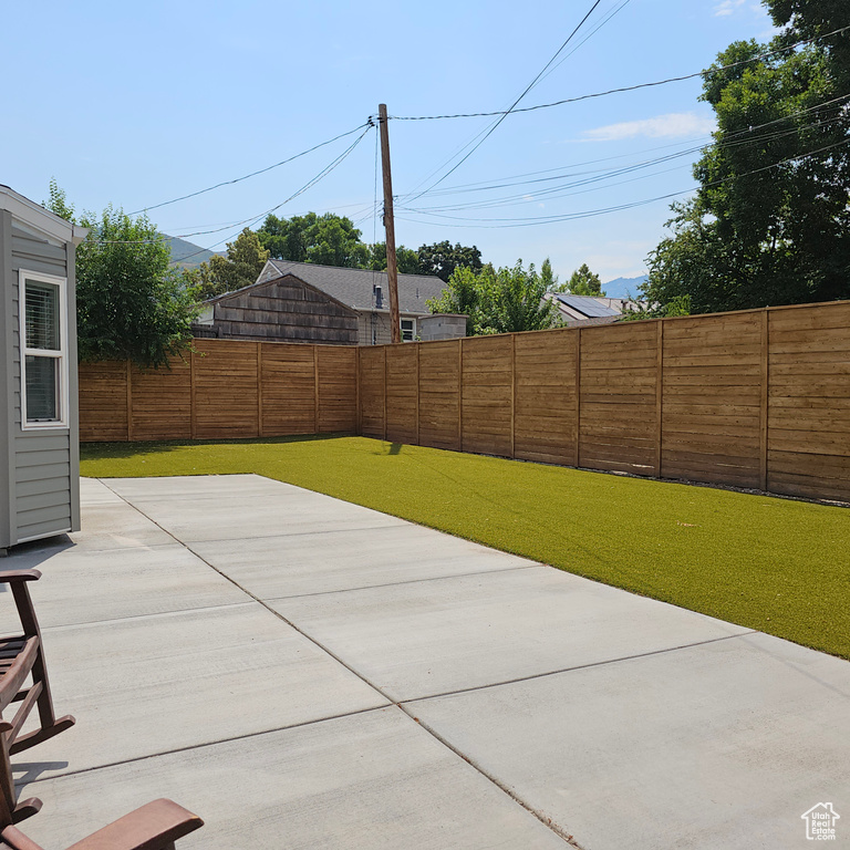 View of yard featuring a patio