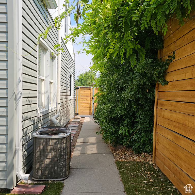 Exterior space featuring central AC unit