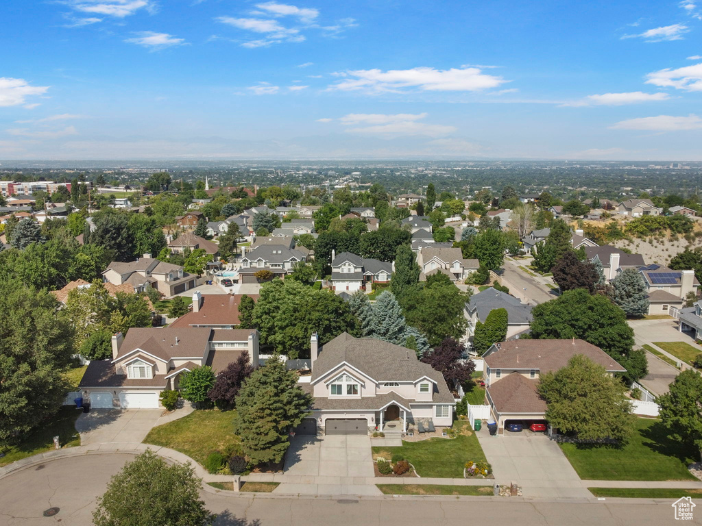 Birds eye view of property