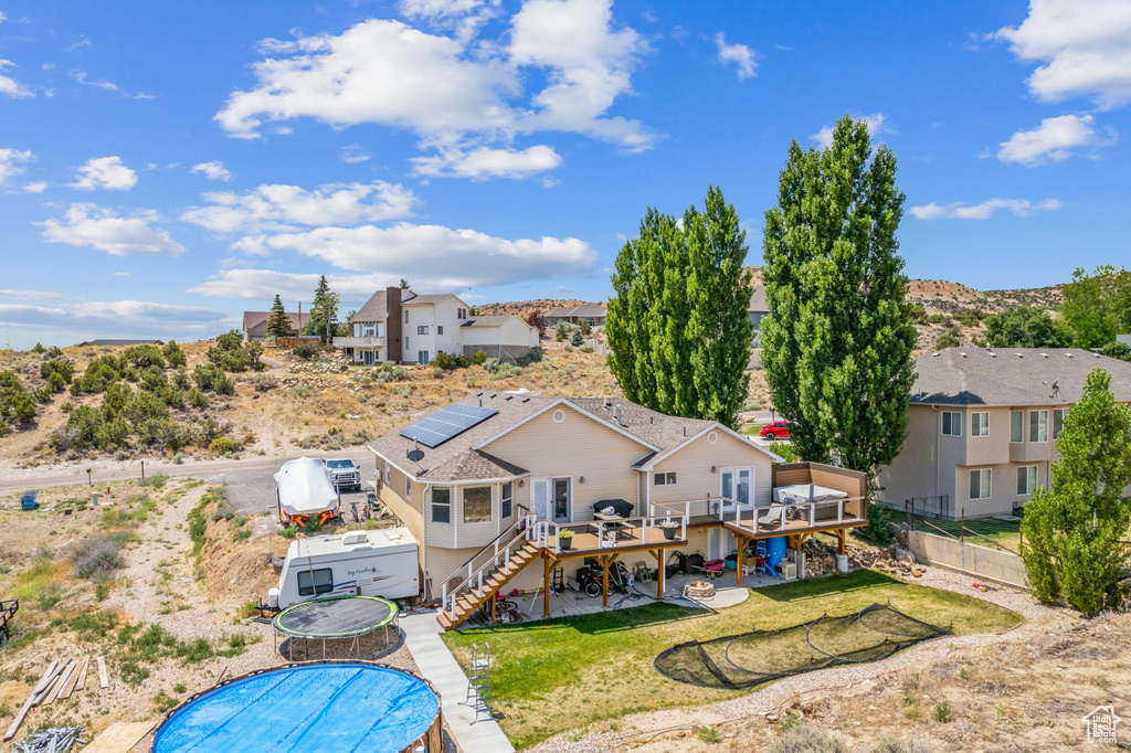 Birds eye view of property