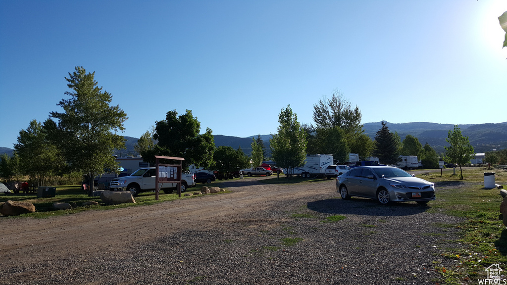 View of street featuring a mountain view