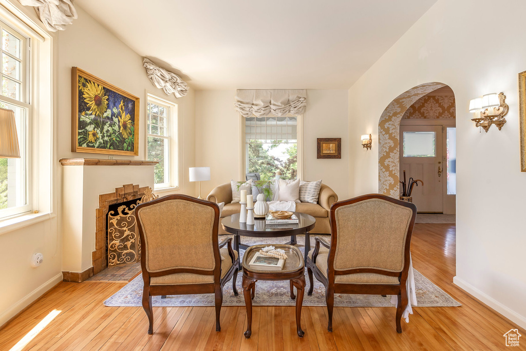 Dining area featuring light hardwood / wood-style floors