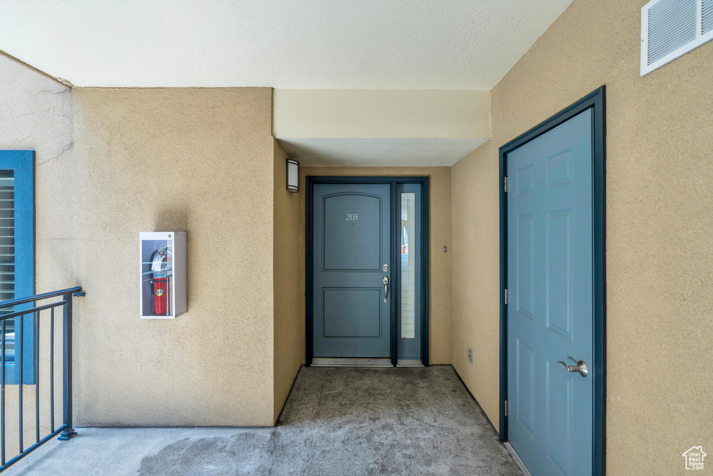 View of doorway to property