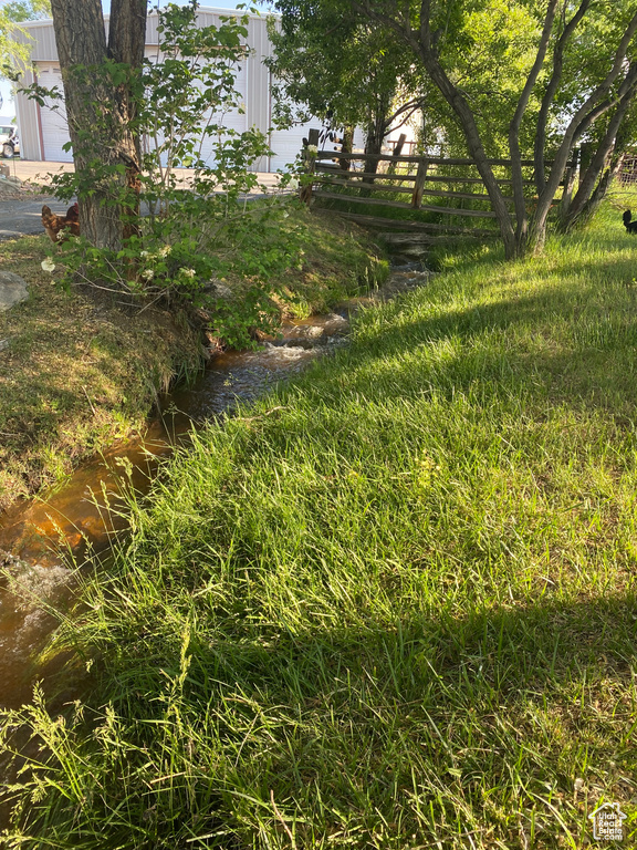 View of landscape with a water view