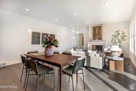 Dining area featuring hardwood / wood-style floors