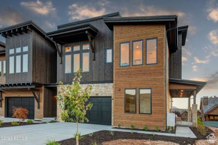 Contemporary home with a garage