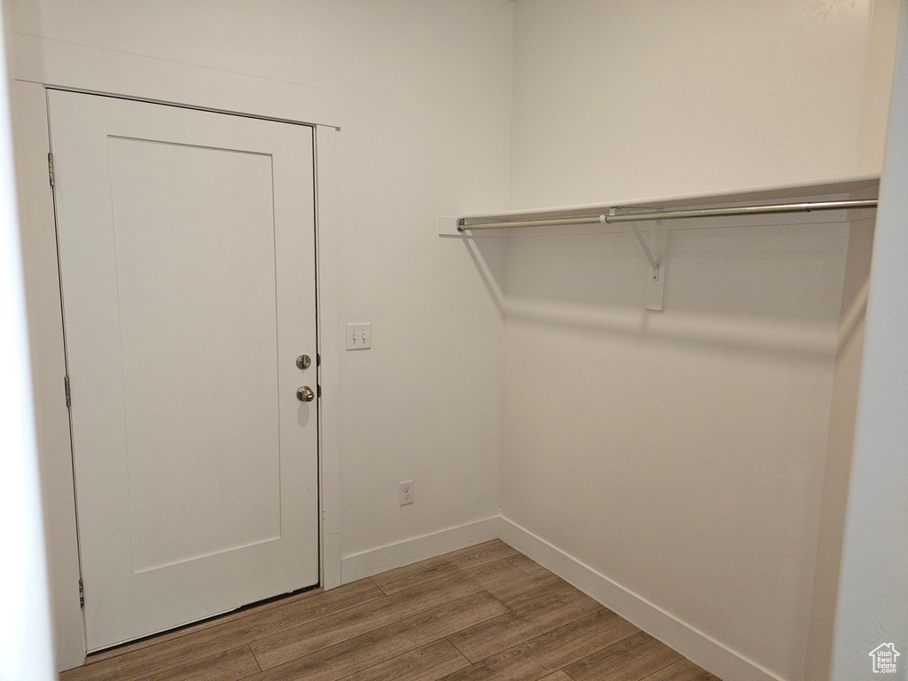 Interior space featuring hardwood / wood-style flooring