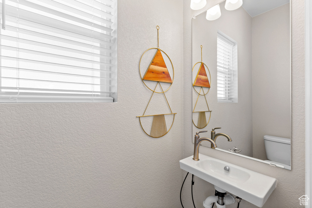 Bathroom with toilet and sink