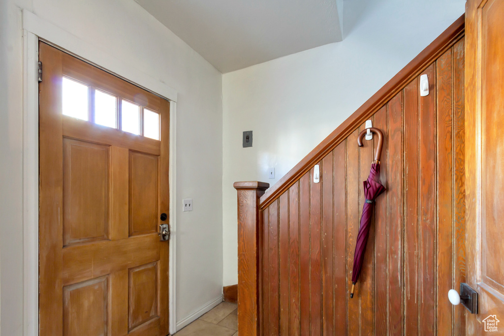 View of tiled entryway