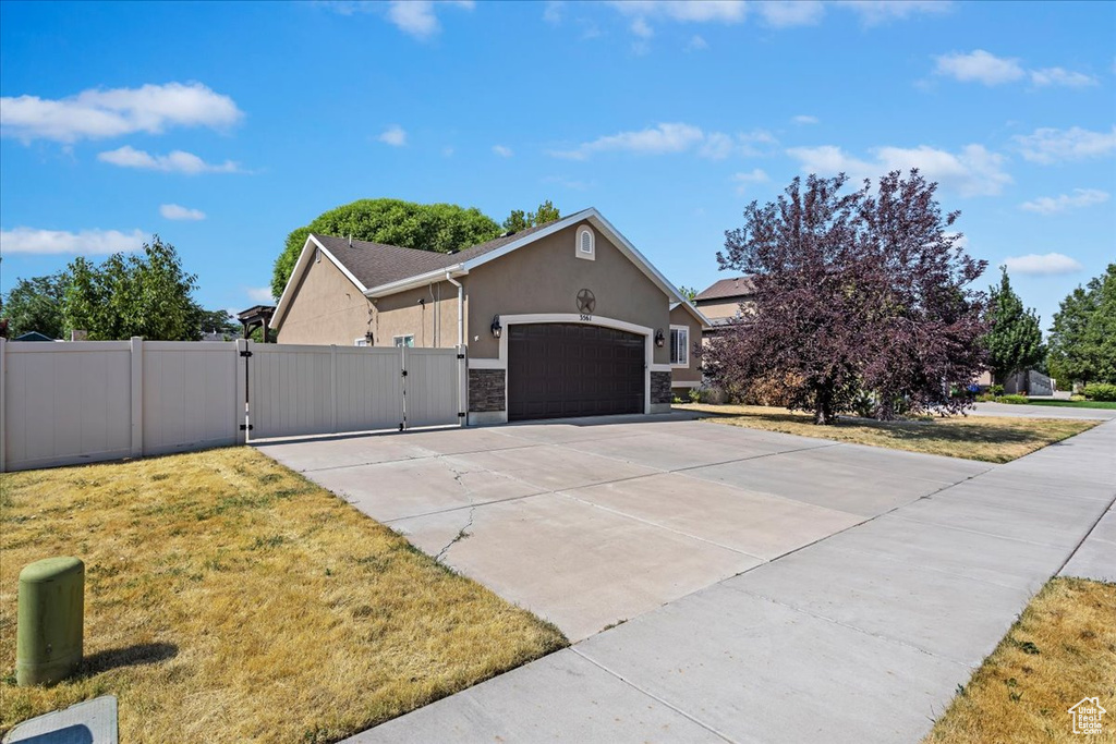 View of home's exterior featuring a yard