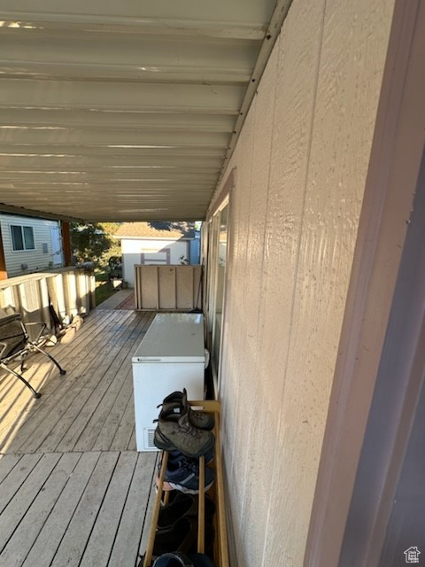 View of wooden terrace