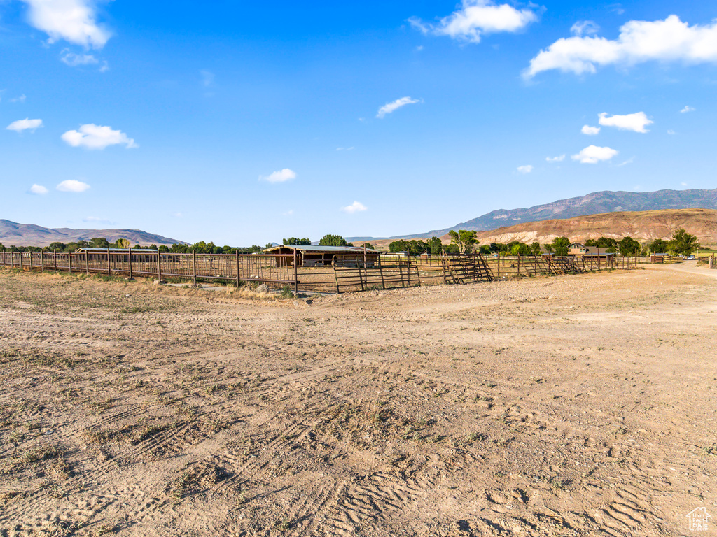 View of mountain feature featuring a rural view