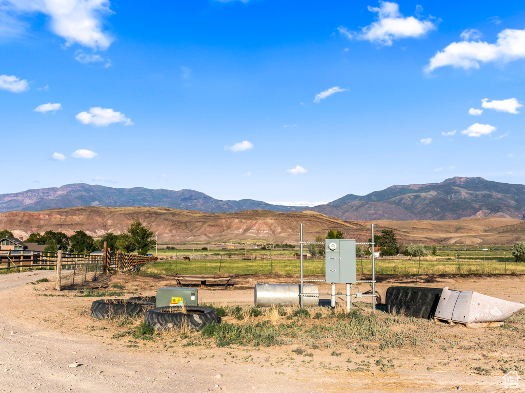 Mountain view featuring a rural view