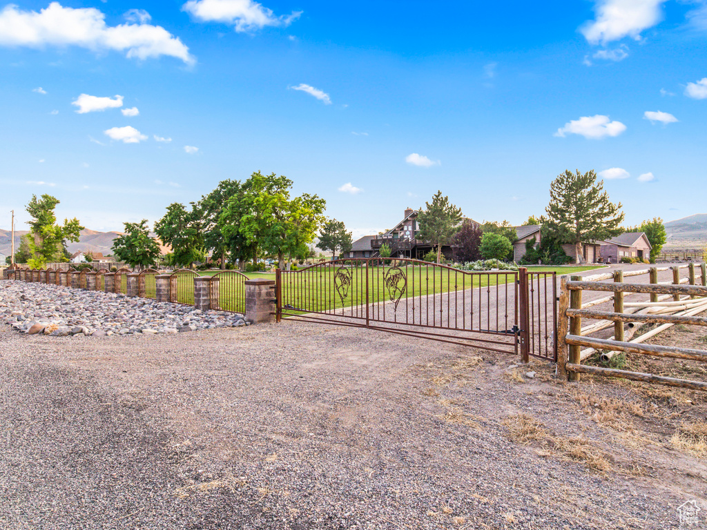 Exterior space with a yard