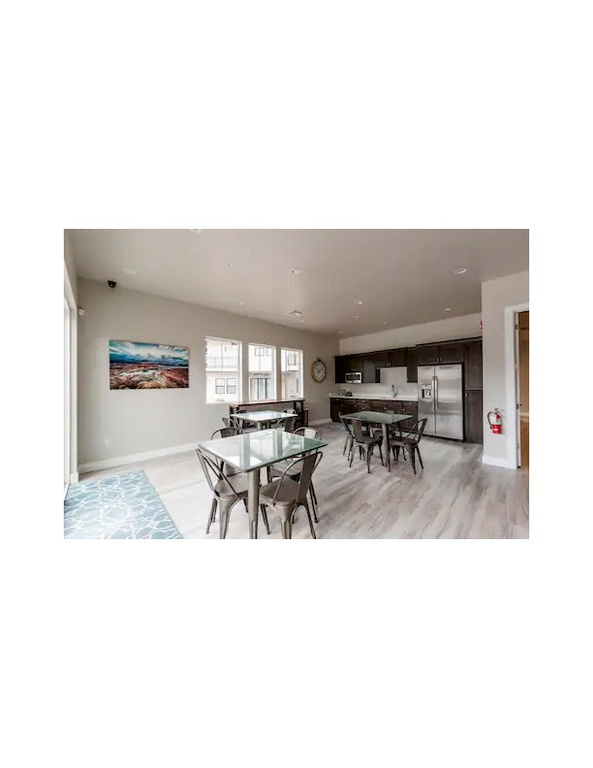 Dining area featuring light wood-type flooring