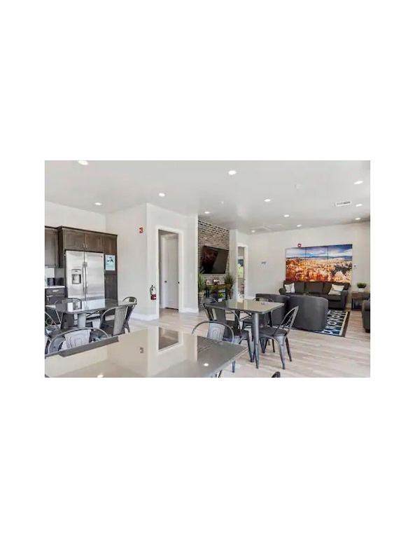 Living room featuring light hardwood / wood-style flooring