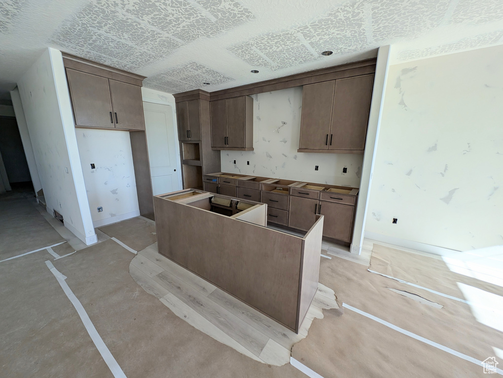 Kitchen with a kitchen island