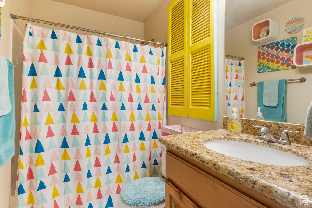 Bathroom featuring vanity