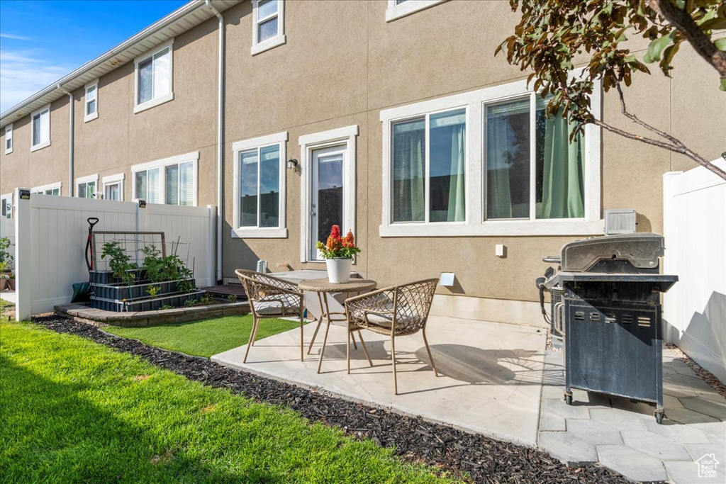 View of patio / terrace featuring a grill