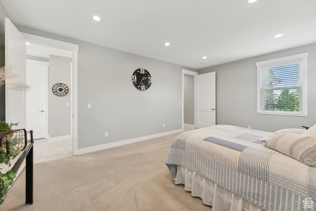 View of carpeted bedroom