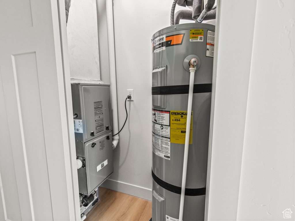 Utilities with strapped water heater