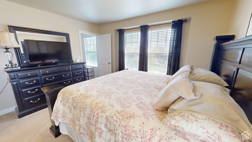 View of carpeted bedroom