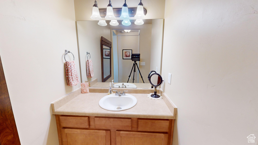 Bathroom featuring vanity