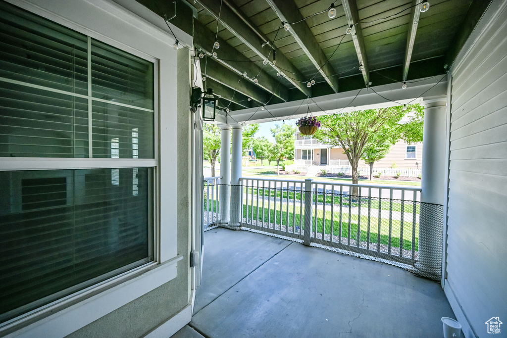 Balcony with covered porch