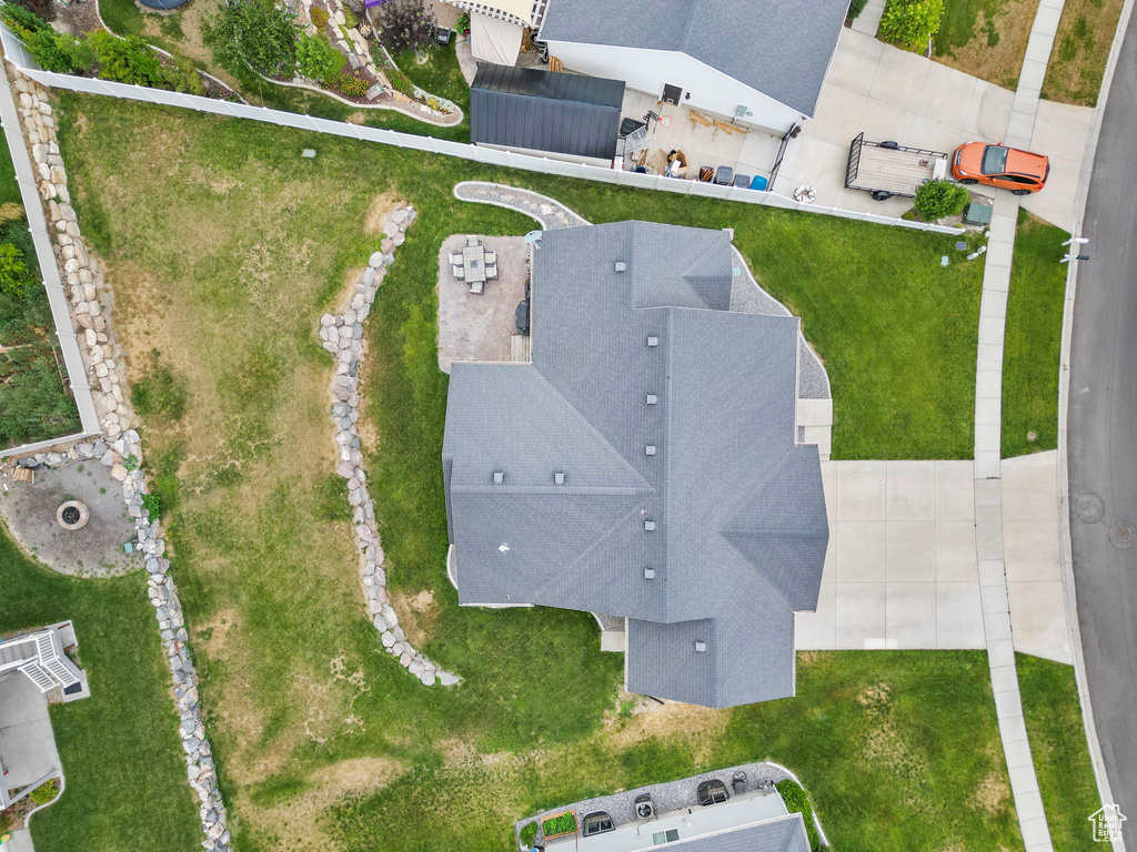 Birds eye view of property