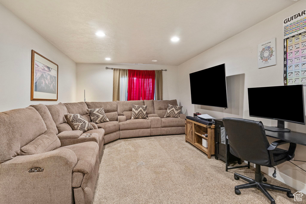 View of carpeted living room