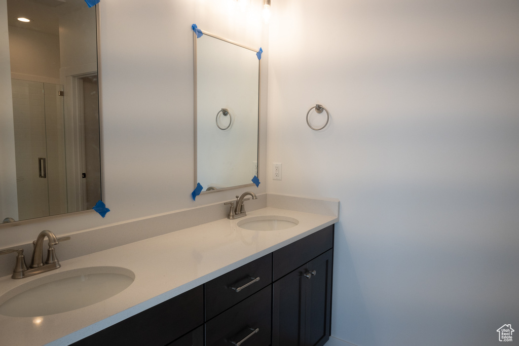 Bathroom with dual vanity