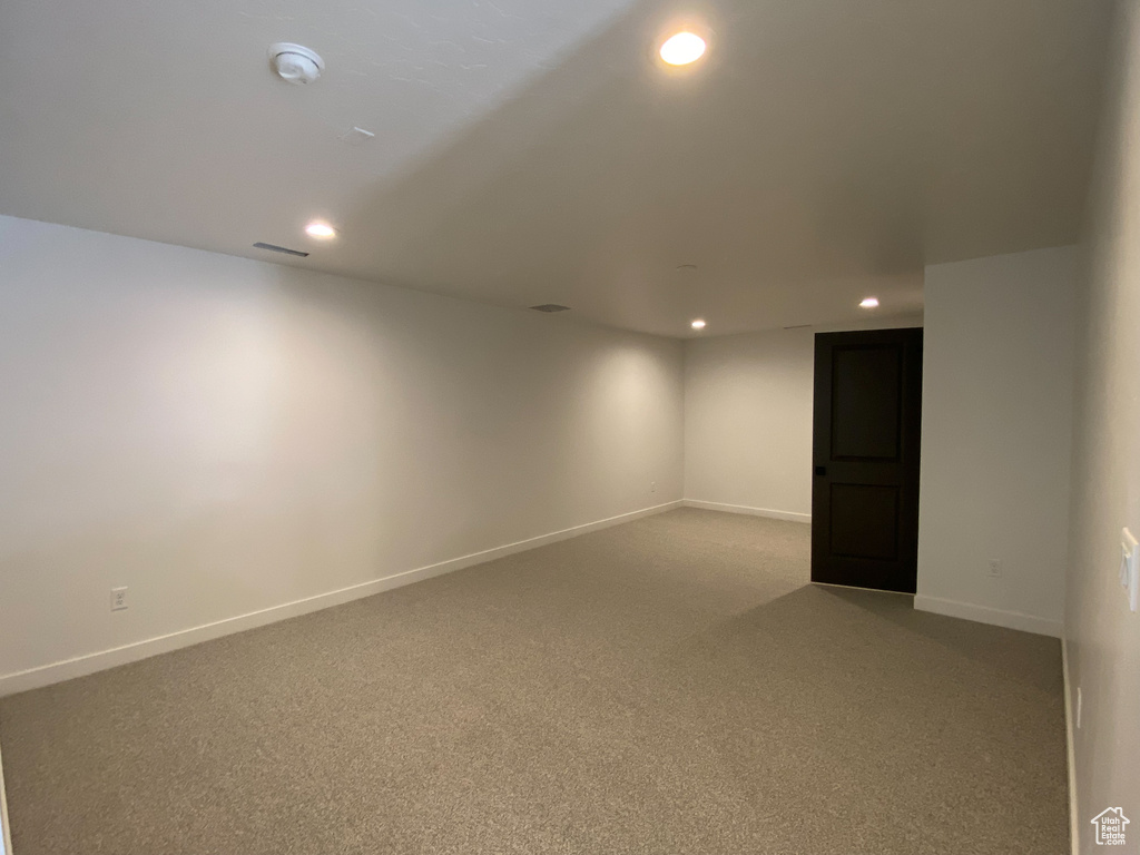 View of carpeted spare room