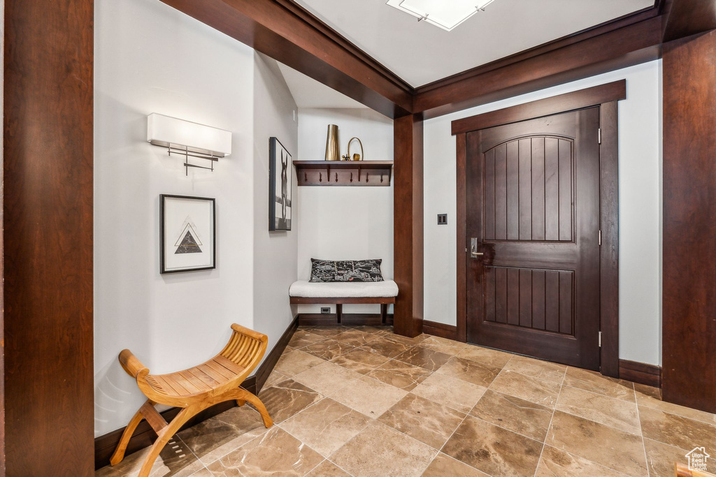 View of tiled entrance foyer