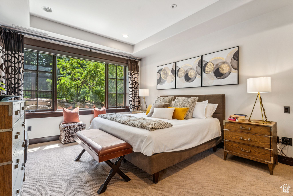 View of carpeted bedroom