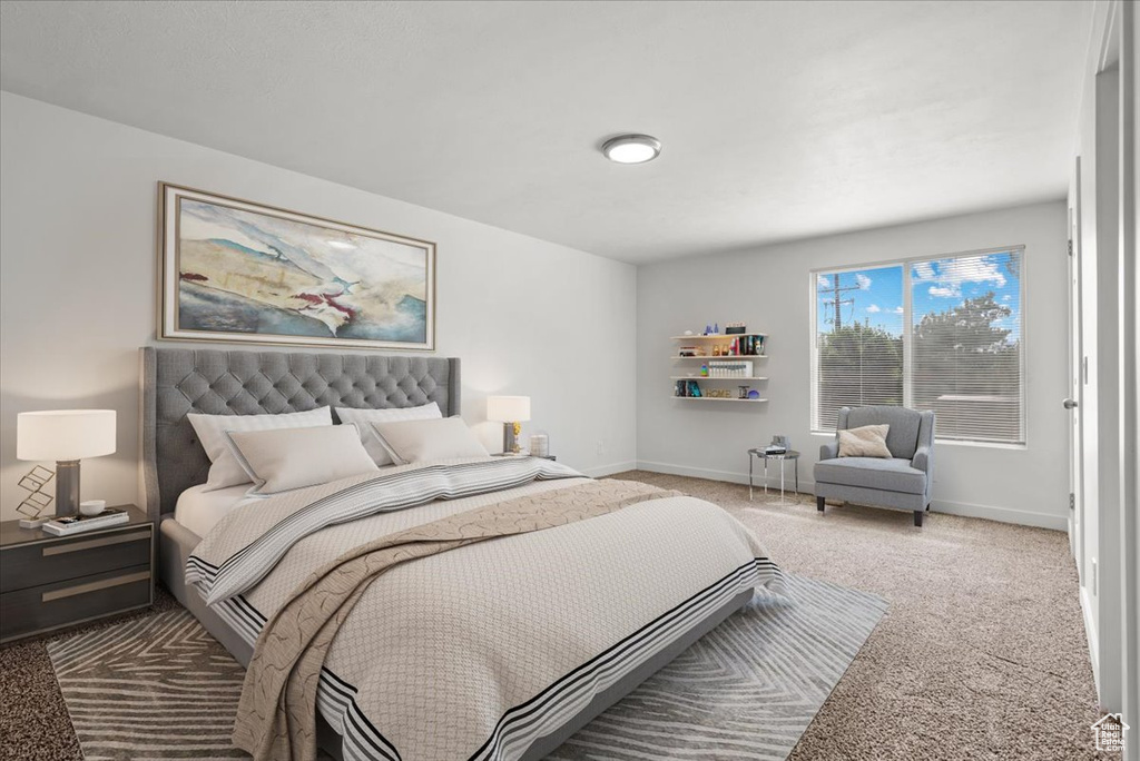 View of carpeted bedroom