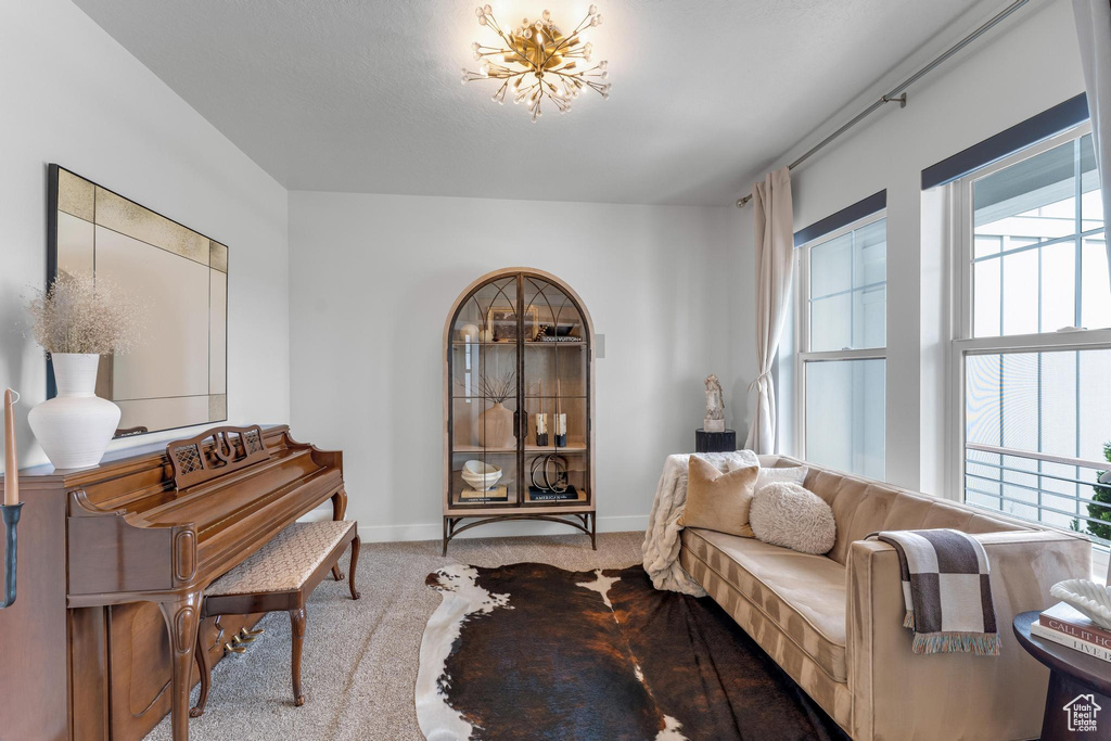 View of carpeted living room