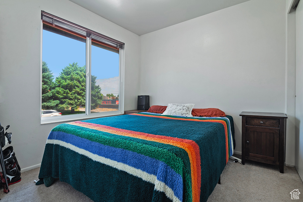 View of carpeted bedroom