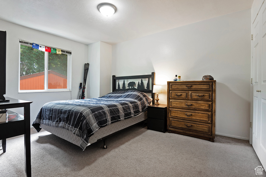 View of carpeted bedroom