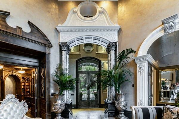 Interior space featuring french doors