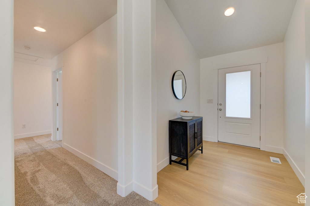 Entryway featuring light hardwood / wood-style floors