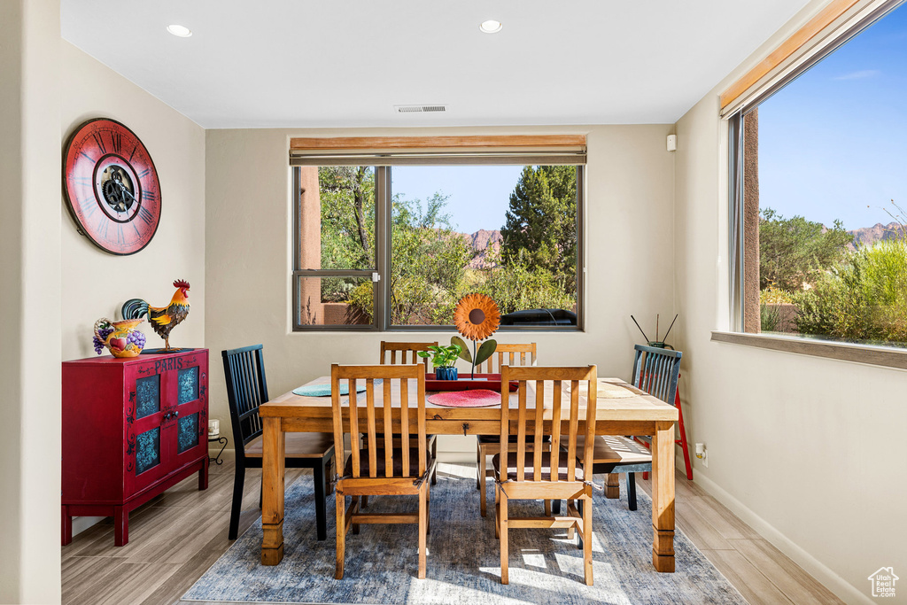 Dining room featuring hardwood / wood-style flooring