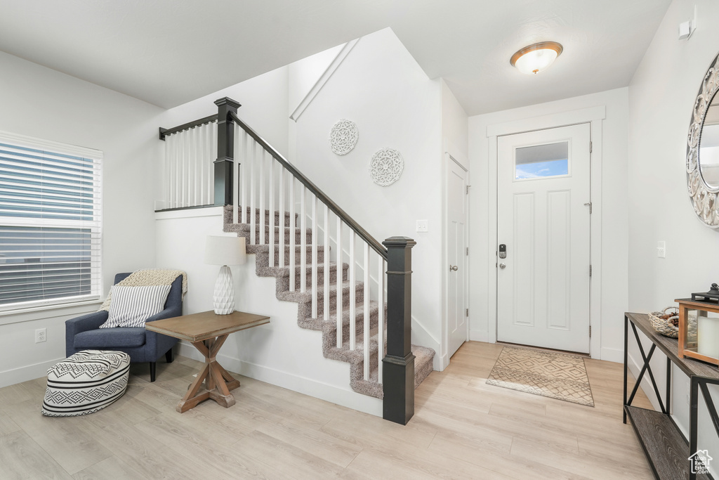 Entryway featuring light hardwood / wood-style floors