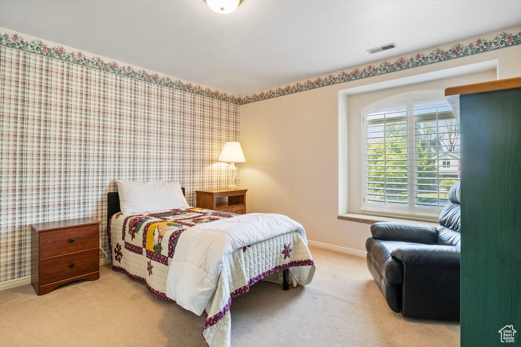 View of carpeted bedroom